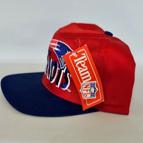 VTG 90's New England Patriots AJD Team NFL Snapback Hat NWT. - Picture 7 of 8
